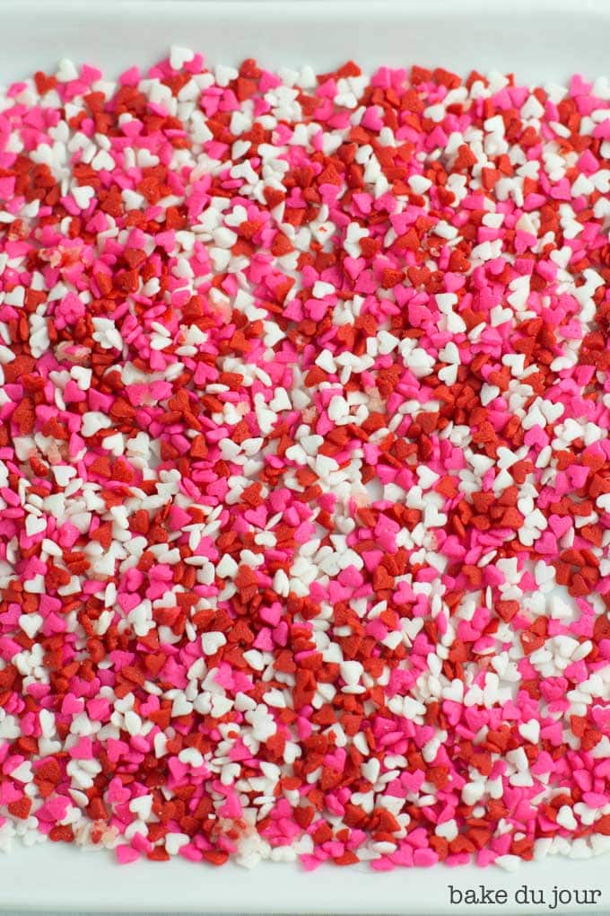 Valentine's Day heart sprinkles