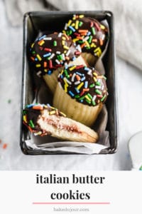 Italian Butter Cookies Pinterest graphic