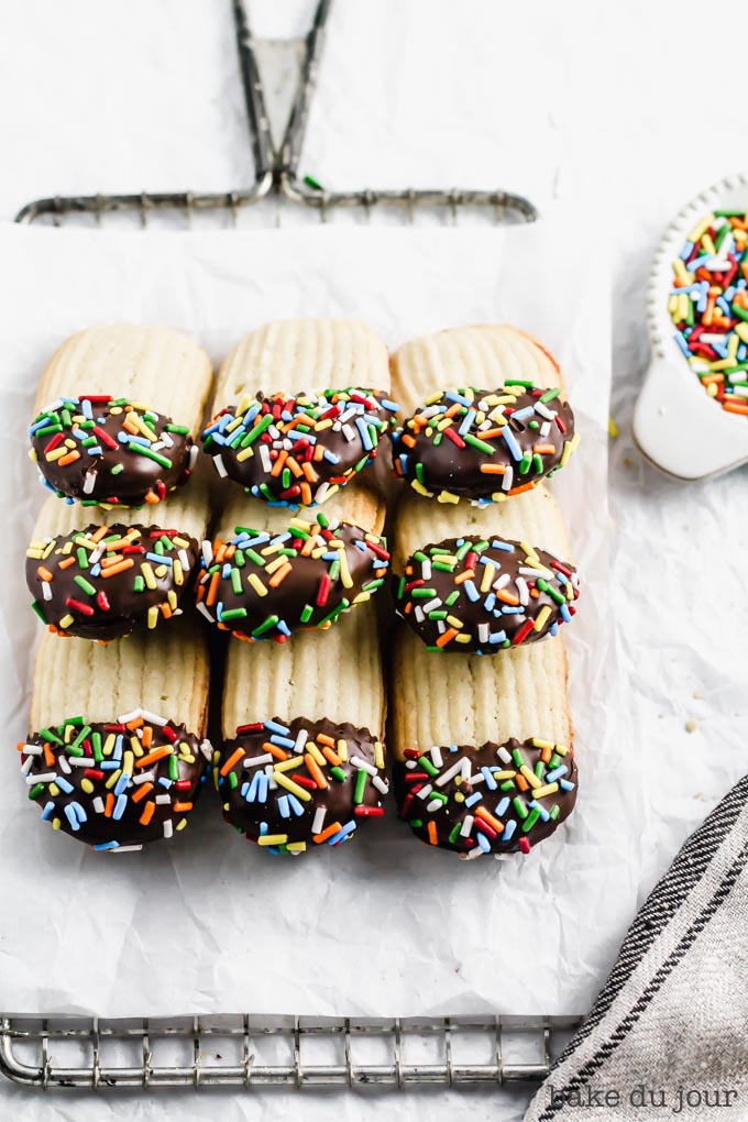 Italian Butter Cookies on a wire rack