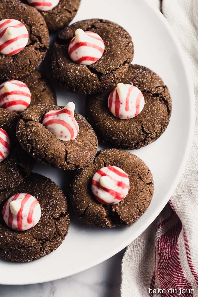 Chocolate Peppermint Blossom Cookies – Bake du Jour