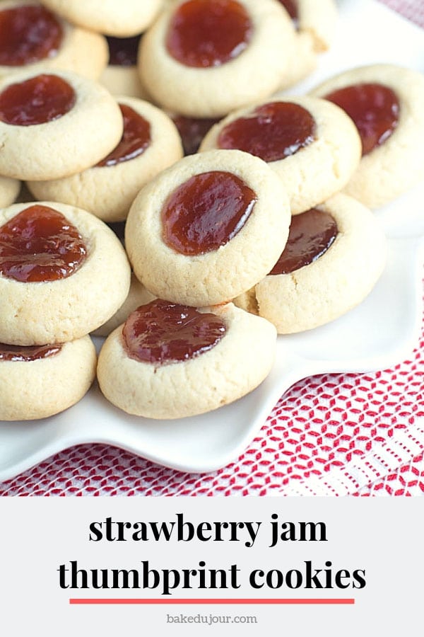 Strawberry Jam Thumbprint Cookies – Bake du Jour